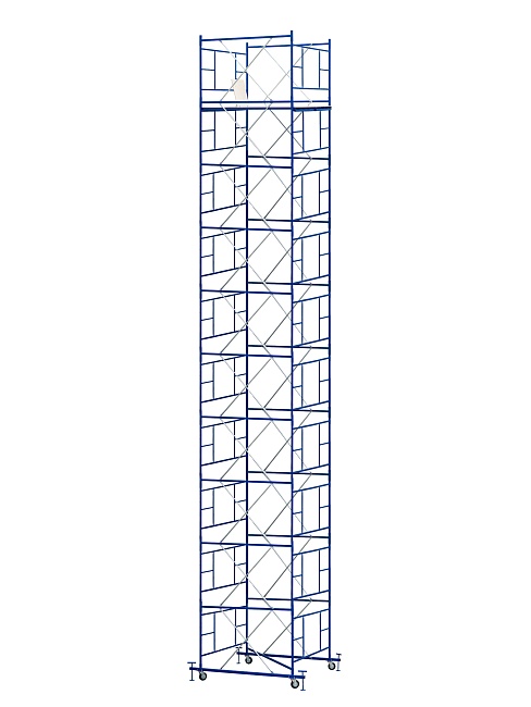Вышка-тура Промышленник ВСП ПРОМ 2.0х2.0, 12.4 м фото 1