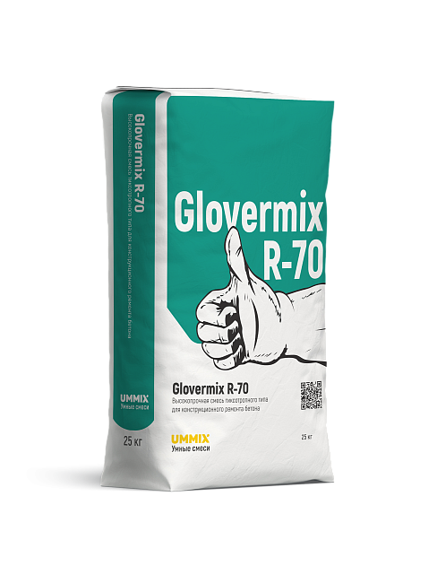 Ремонтная смесь Glovermix R-70, мешок 25 кг фото 1